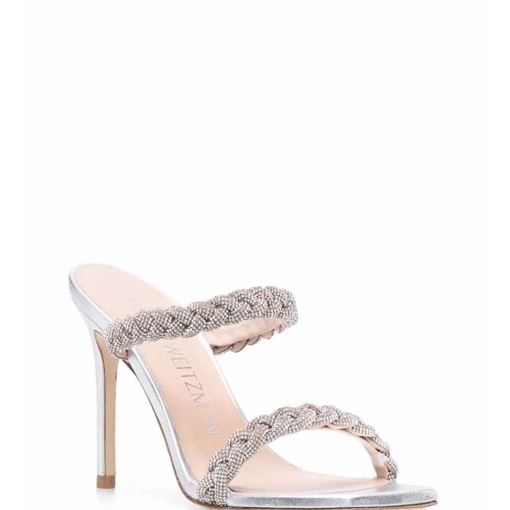 Stuart Weitzman Metallic and Beige Heels - Picture 6 of 7
